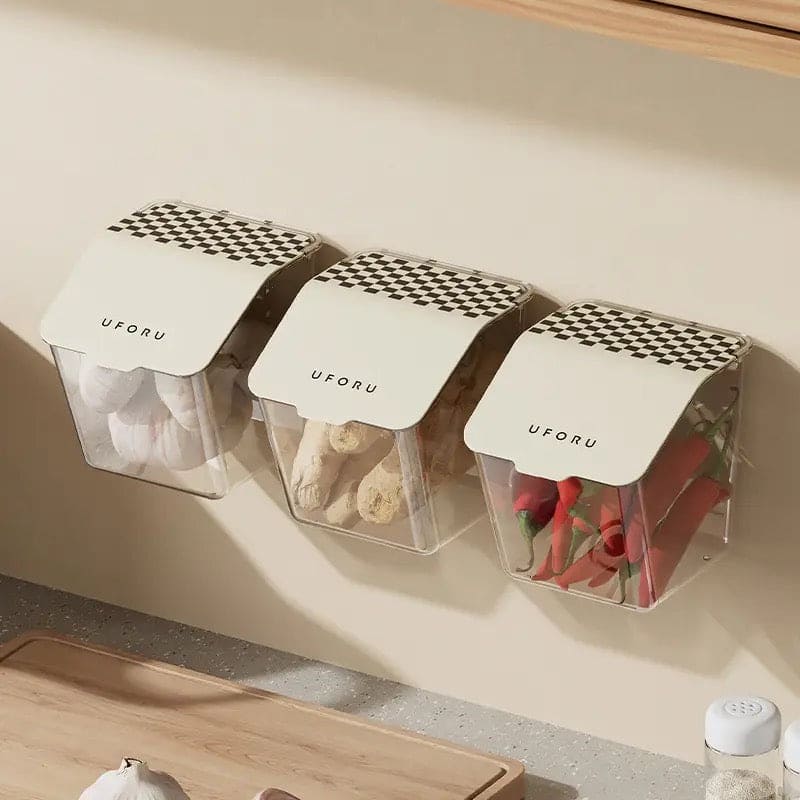 Wall Mounted Spice Keeper, Airtight Wall Food Storage Container, Elegance Lady Storage Container, Ginger Garlic Storage Basket, Kitchen Fresh Storage With Cover, Multifunctional Storage Box, Multipurpose Kitchen Bathroom Home Storage Box Wall Mounted Spice Keeper, Airtight Wall Food Storage Container, Elegance Lady Storage Container, Ginger Garlic Storage Basket, Kitchen Fresh Storage With Cover, Multifunctional Storage Box, Multipurpose Kitchen Bathroom Home Storage Box